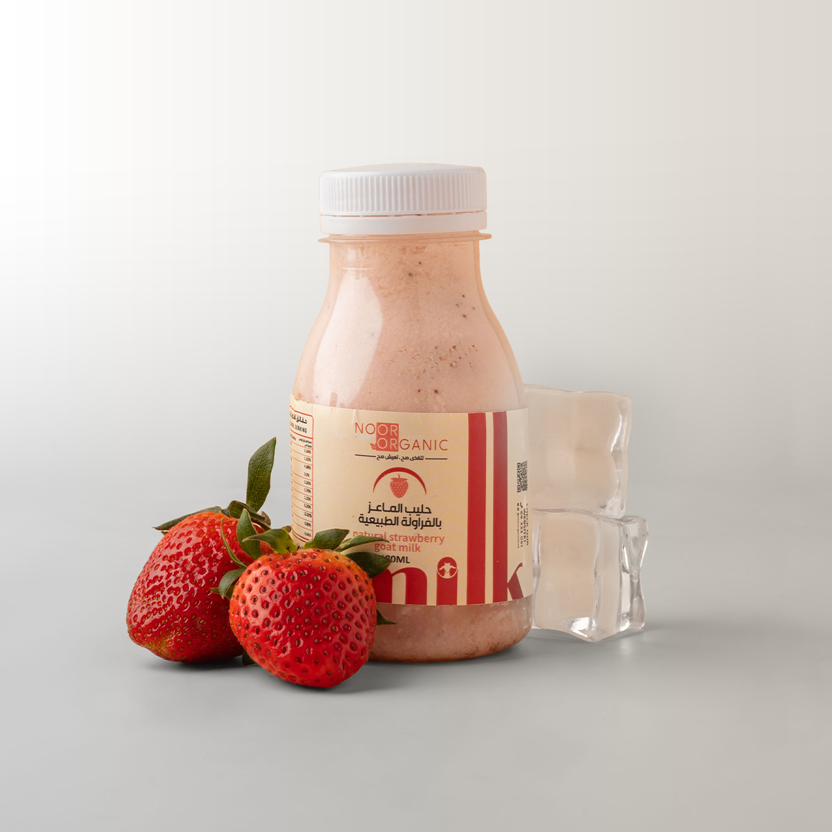 حليب ماعز بالفراولة الطبيعية مل 180 ( ٥ حبات ) انتاج الكويت