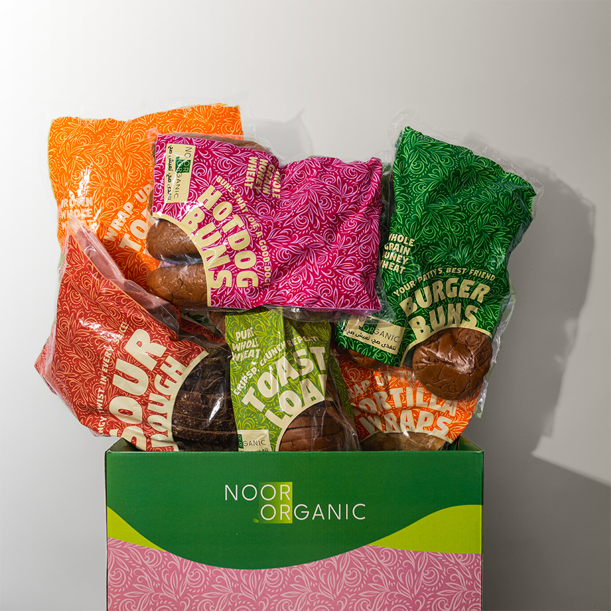 بوكس المخبوزات المتنوعة بشحم بقري وزبدة رائبة وزيت الزيتون العضوي والخميرة الطبيعية