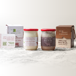 بوكس الكولاجين مرق العظم مع شحم البقر الطبيعي