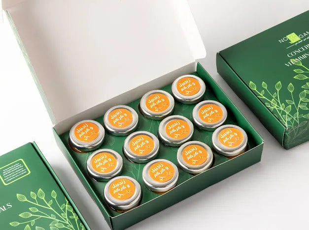 شوت الزنجبيل والكركم ( ١٢ علبة زجاجية ) مفيد الزنجبيل والكركم لمحاربة الالتهابات في الجسم ورفع المناعة