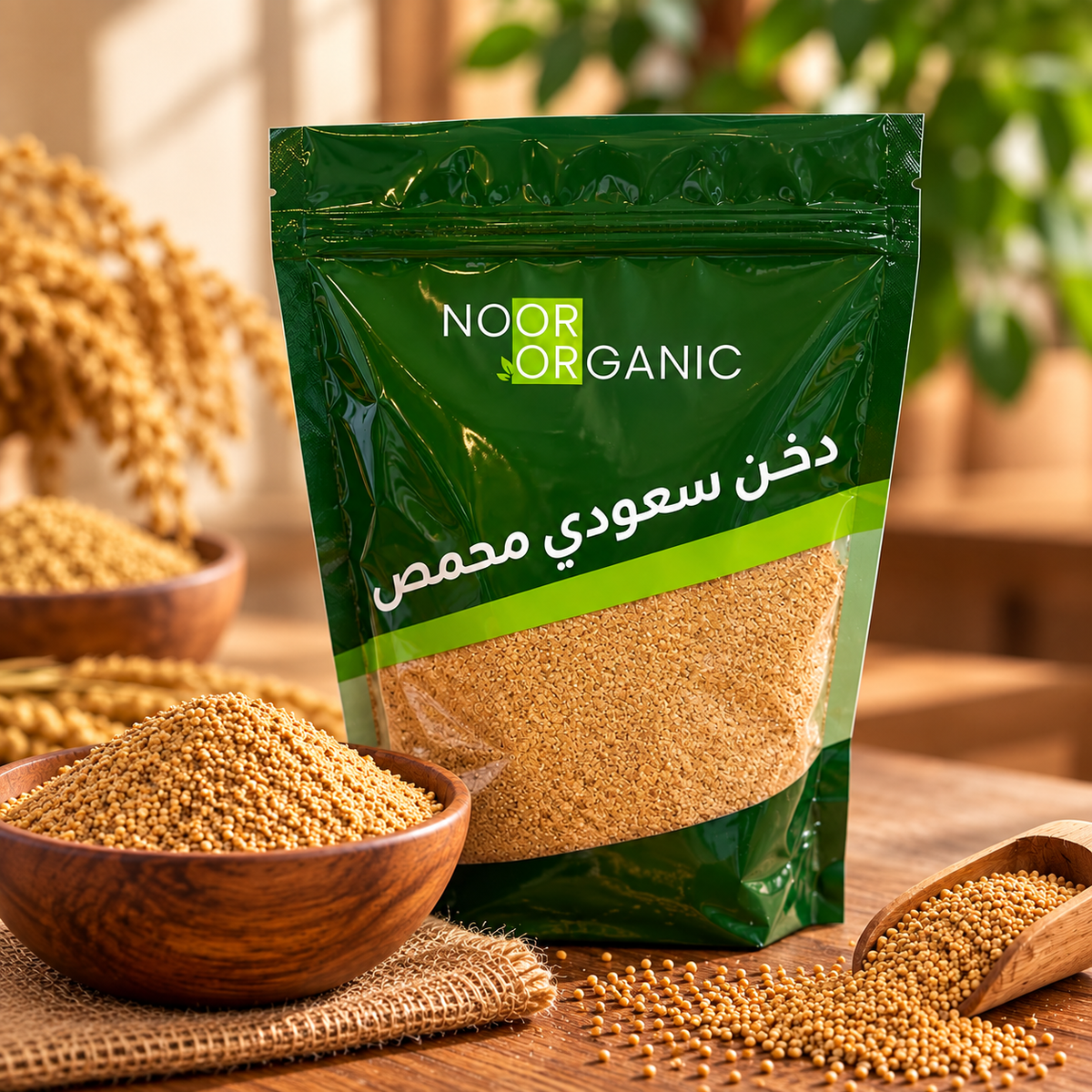 طحين دخن سعودي محمص ١ كيلو ( خالي من الغلوتين )