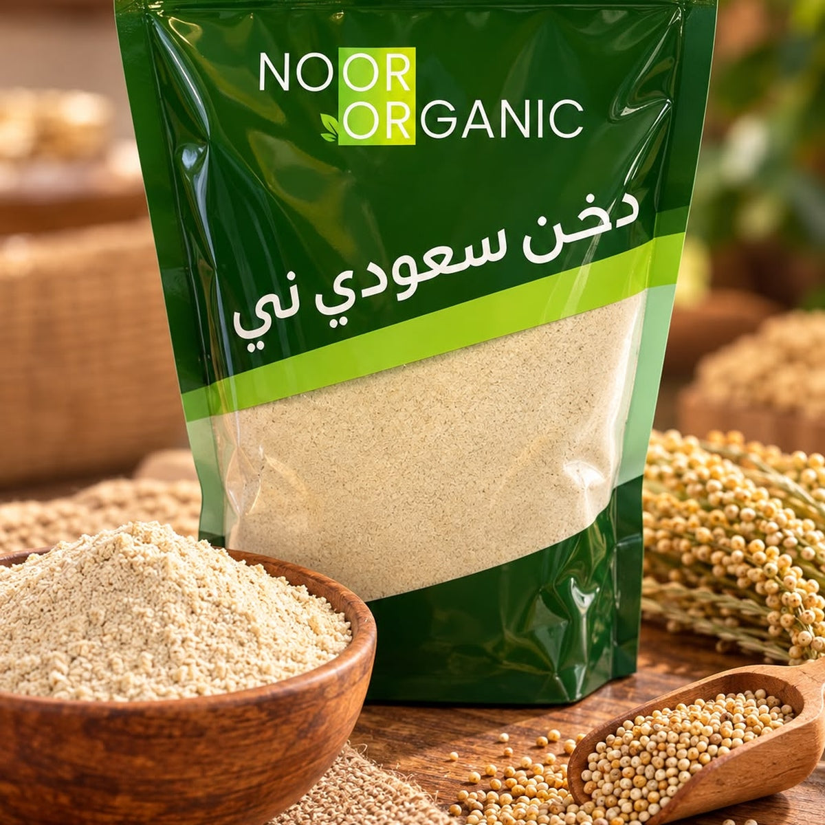 طحين دخن سعودي ني ١ كيلو ( خالي من الغلوتين)