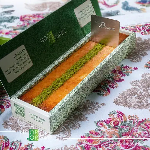 بسبوسة صحية محلاة بالعسل ، خالية من السكر والزيوت المهدرجة Nour Foods
