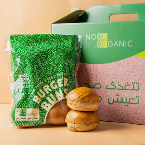بوكس صمون البرجر وصمون الهوت بالقمح الكامل وزيت الزيوت العضوي وملح الهمالايا Nour Foods