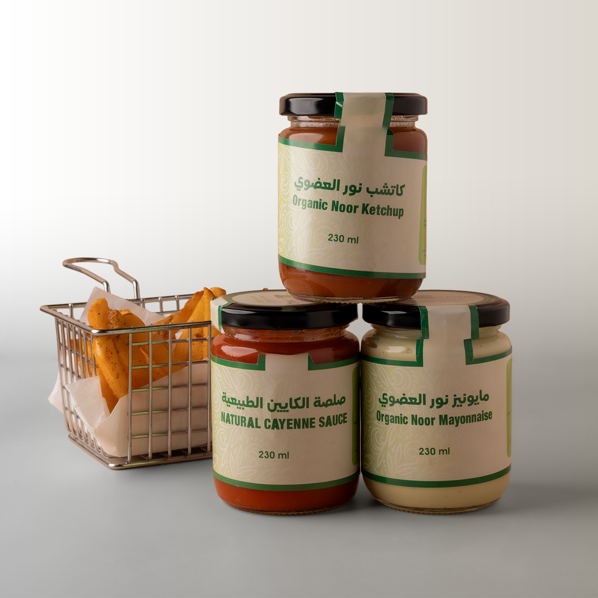 مجموعة الكاتشب والمايونيز والكايين العضوية التوفيرية