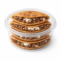 عرايس لحم بجبن قشقوان الماعز  بالخبز مع النخالة( ٤ خبزات)سريعة التحضير