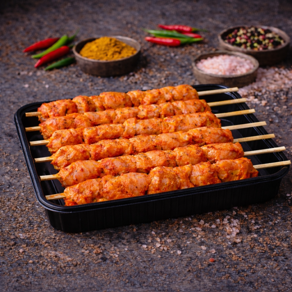 شيش طاووق بخلطة نور ٦ أسياخ ( دجاج اليوم السعودي ) 500 جم ( طازج ...