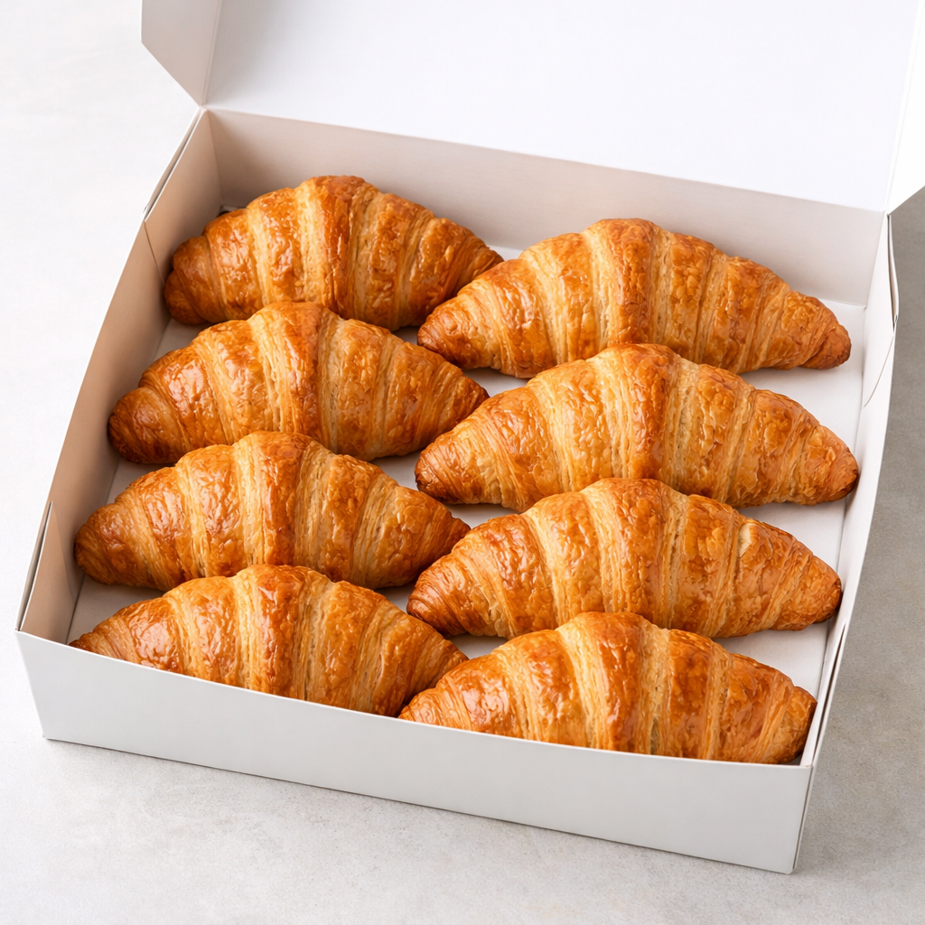 بوكس كرواسان سادة بالقمح الكامل والزبدة الرائبة ٨ حبات