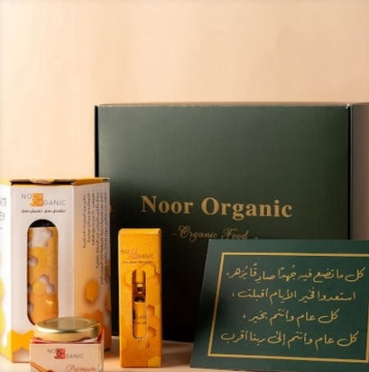 نقصة صحية توفيرية  ( عسل سدر علاجي + زعفران ) هدية بروبلس نقي علاجي  20 ml Nour Foods