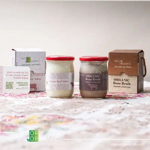 بوكس الكولاجين مرق العظم مع شحم البقر الطبيعي