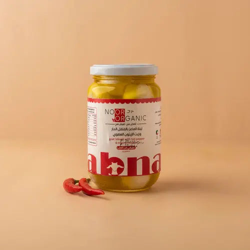 كرات جاهزة لبنة ماعز بالفلفل الحار وزيت الزيتون 350 غرام