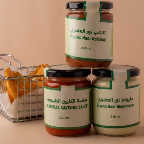 مجموعة الكاتشاب والمايونيز والكايين التوفيرية Nour Foods